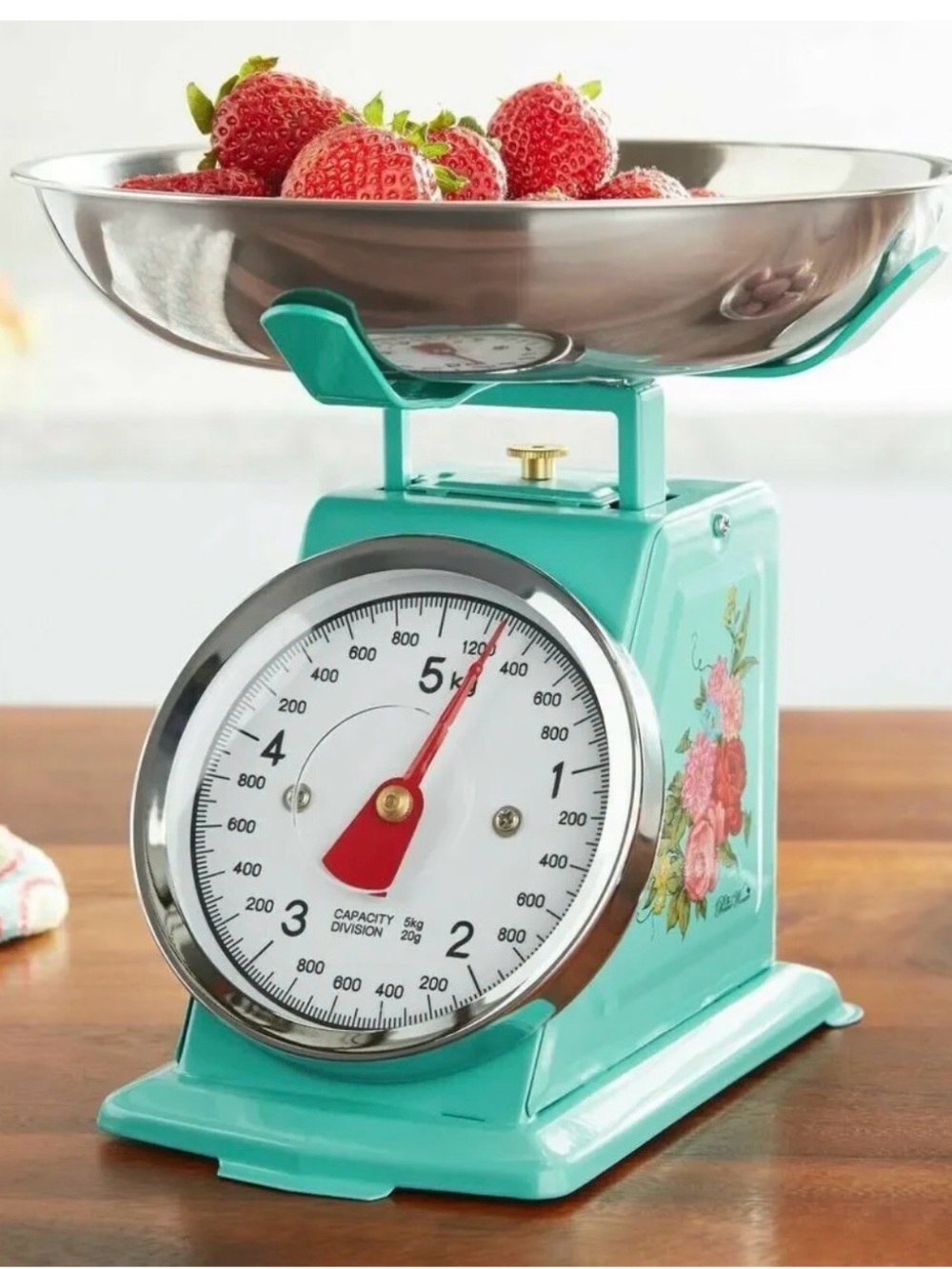 The Pioneer Woman Sweet Rose Kitchen Scale with Stainless Bowl